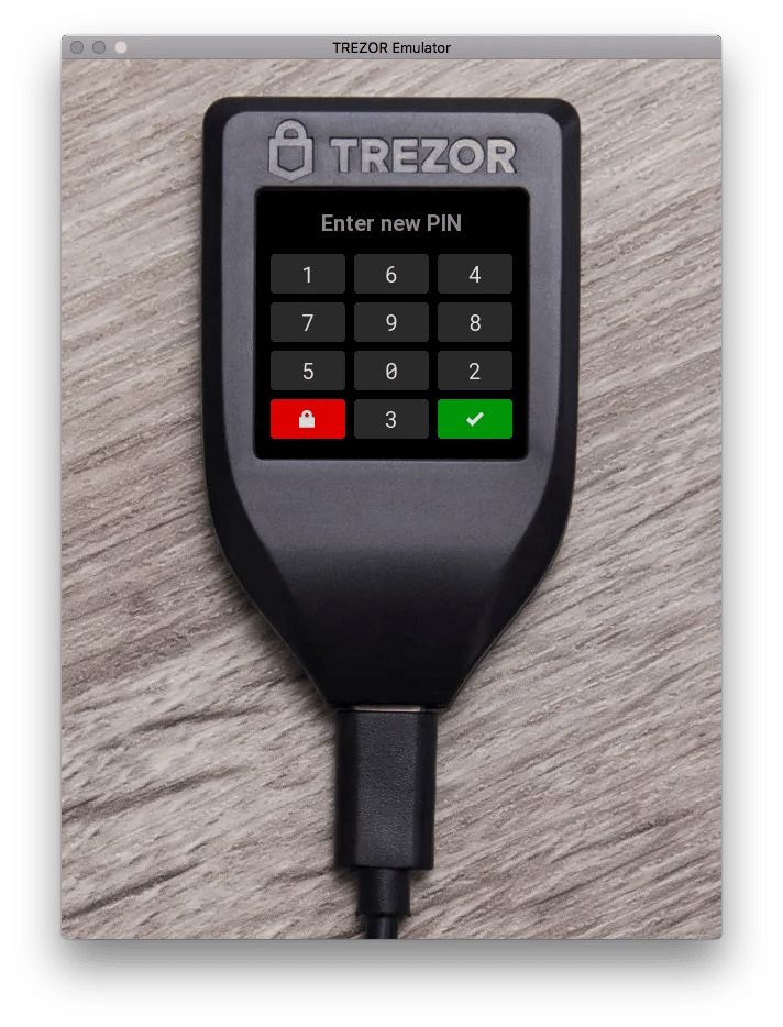 Dotykový display na Trezor peněženka Model T