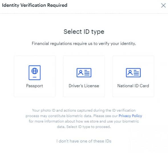 Na výběr máte více možností, jak ověřit svou totožnost na Coinbase (KYC)