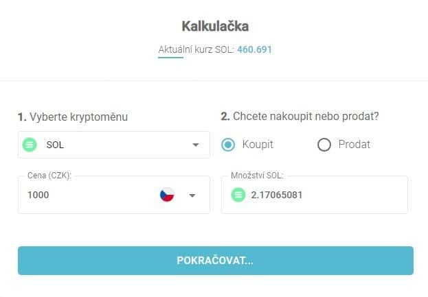Jak koupit Solana na Anycoin