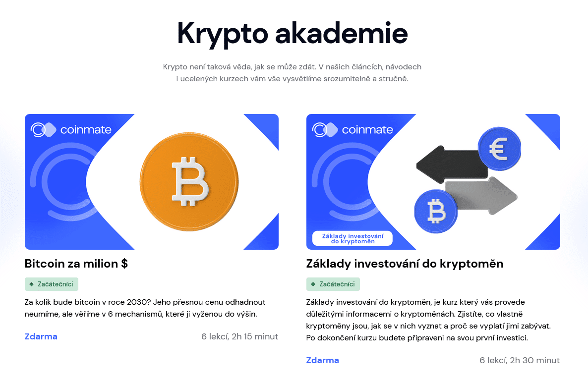 Coinmate krypto akademie