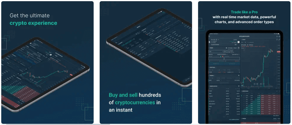 Mobilní aplikace Bitfinex