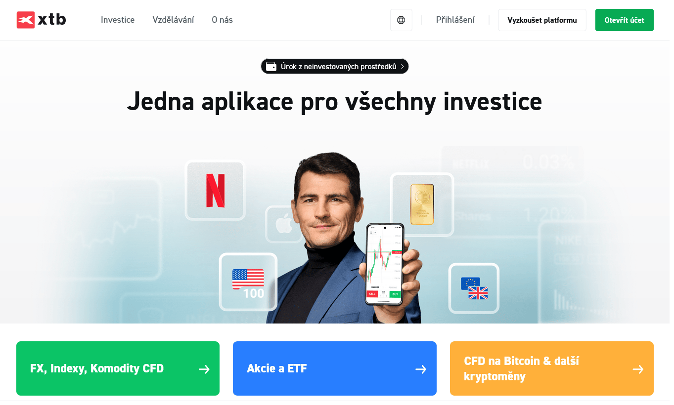 XTB se řadí k těm nejpoužívanějším investičním a obchodním aplikacím v současné době, kde lze investovat do zlata
