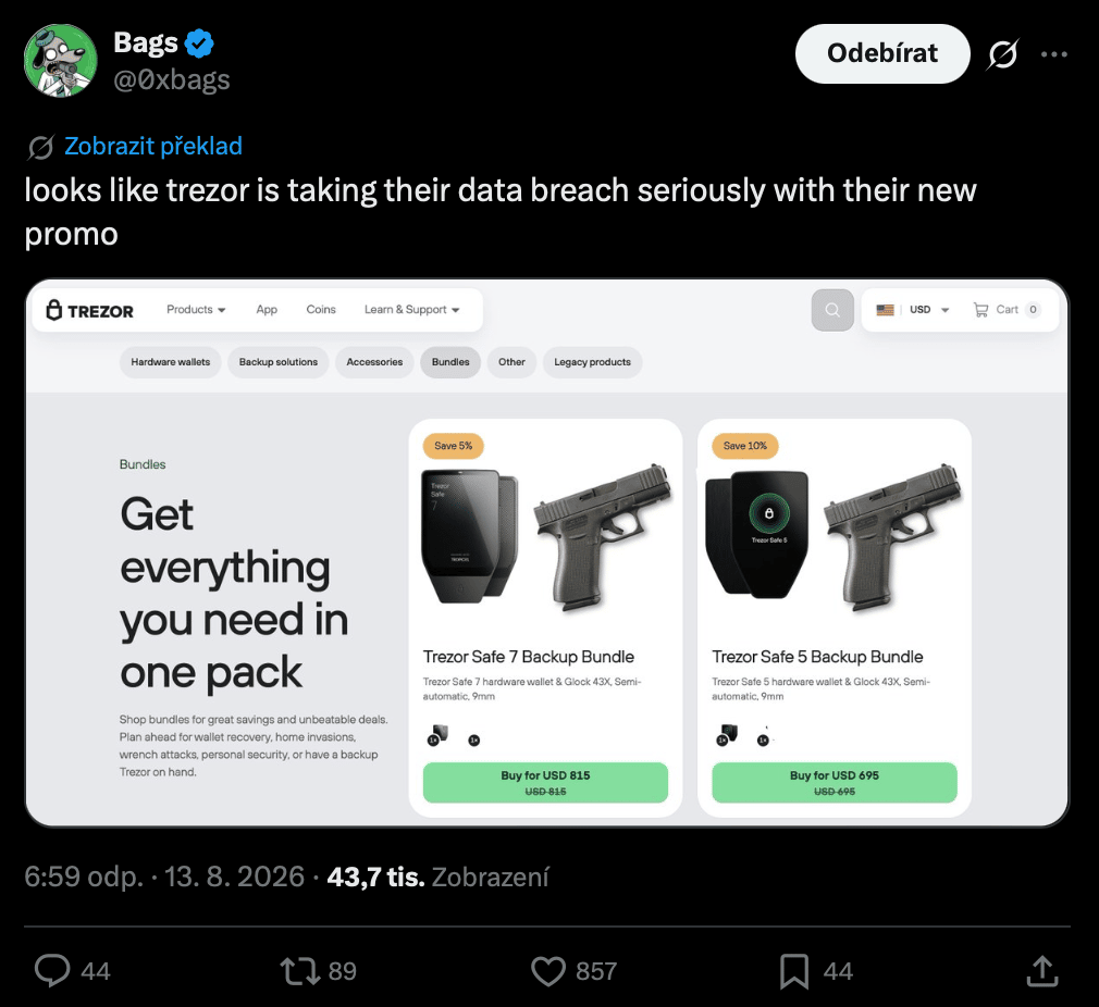 Reakce uživatelů X na sebe nenechaly dlouho čekat. Zdroj: x.com/@0xbags