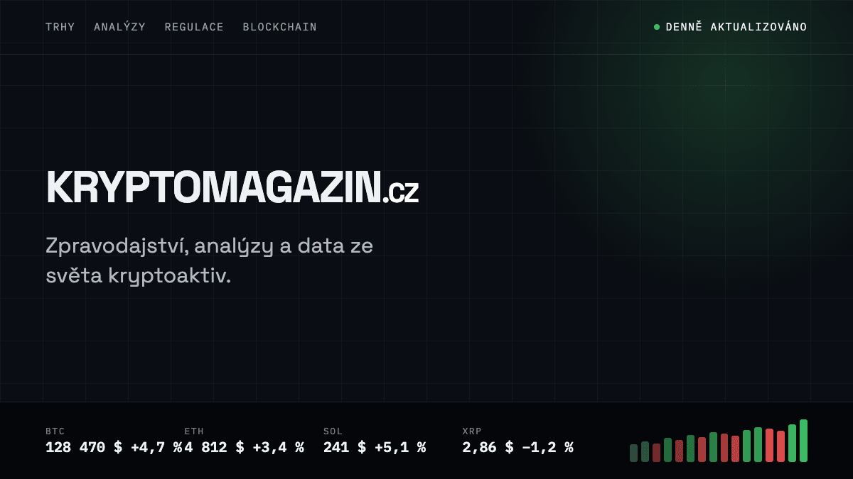Screenshot or Official Image for kryptomagazin.cz - Bitcoin, akcie, ekonomika, zpravodajský portál o trzích a kryptoměnách