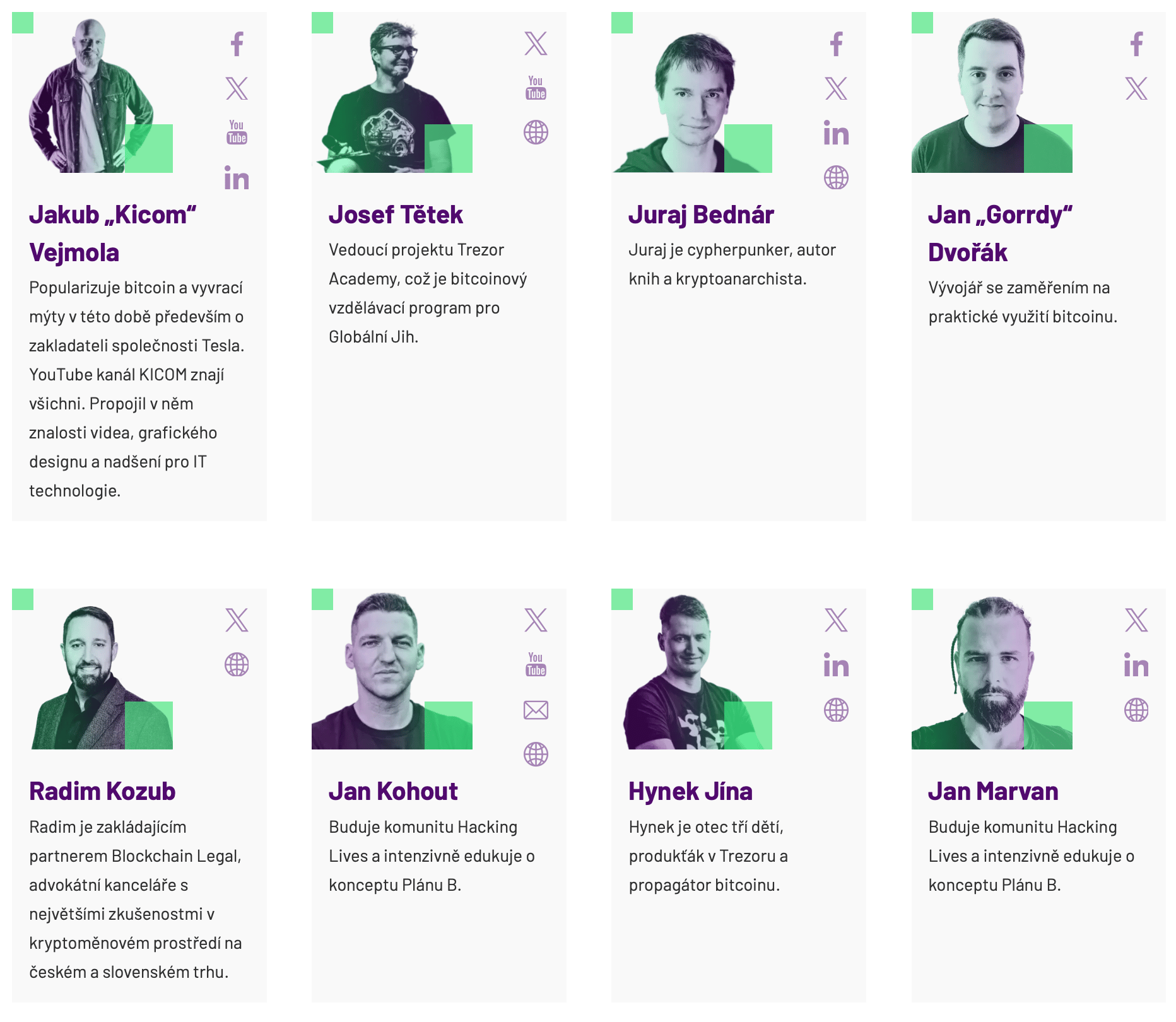 Výběr řečníků letošního ročníku ChainCampu. Zdroj: ChainCamp