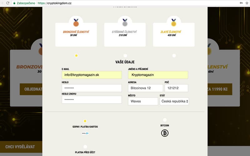 crypto kingdom cena