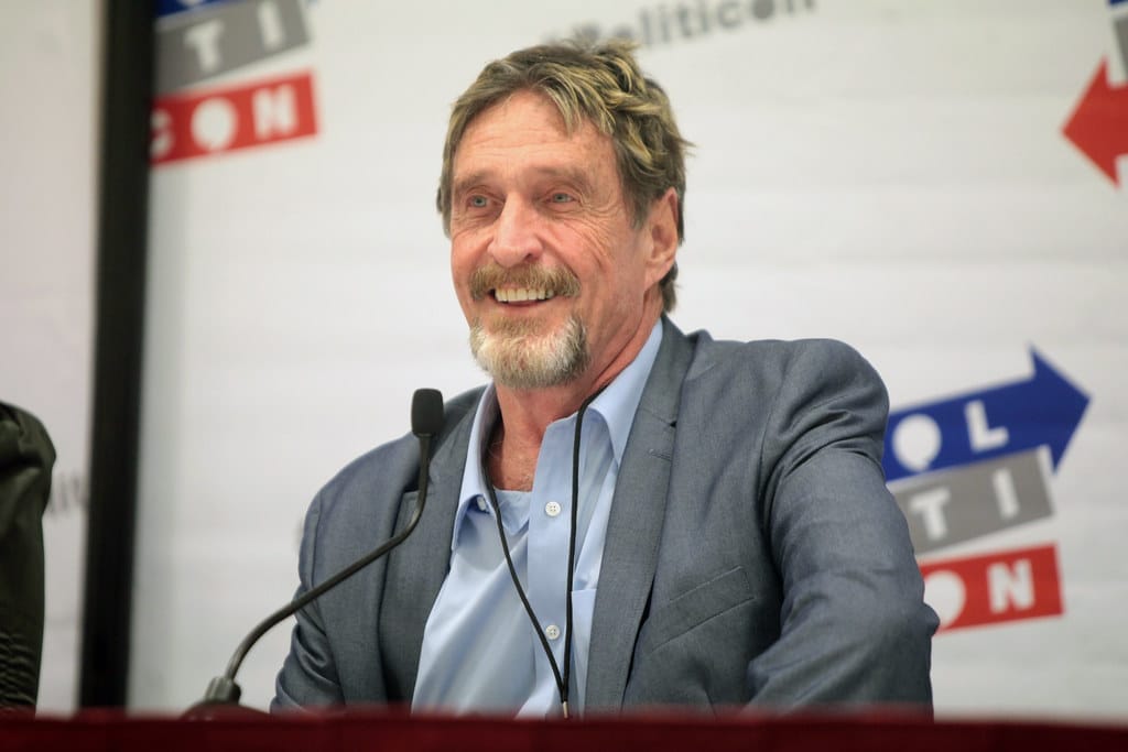 john, mcafee, kryptoměny