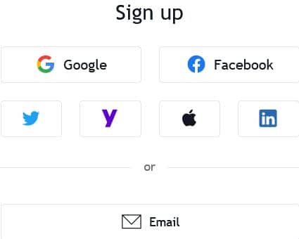 Registrace na tradingview