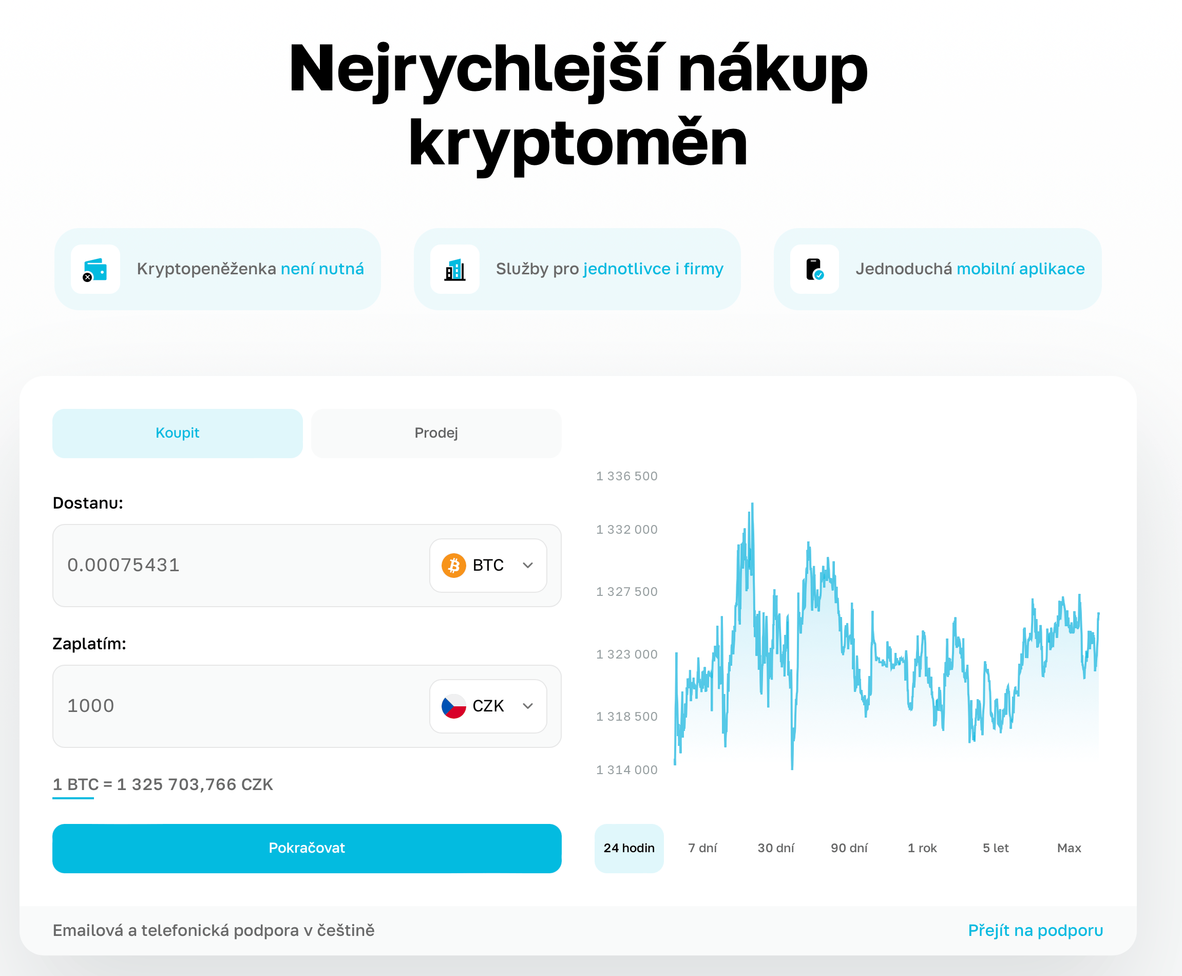 Webová krypto směnárna Anycoin. Zdroj: Anycoin