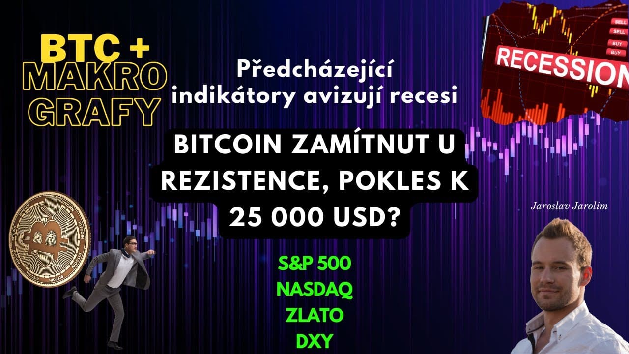 23.04.23 Video analýza: Bitcoin + makro grafy – Pokles k 25 000 USD? – Indikátory avizující recesi
