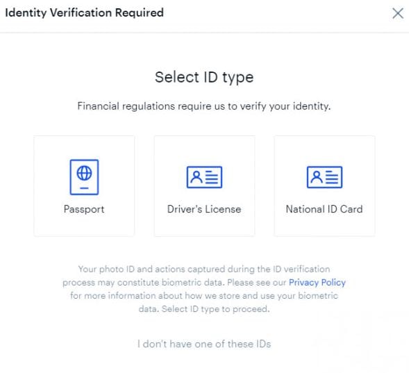 Na výběr máte více možností, jak ověřit svou totožnost na Coinbase (KYC)