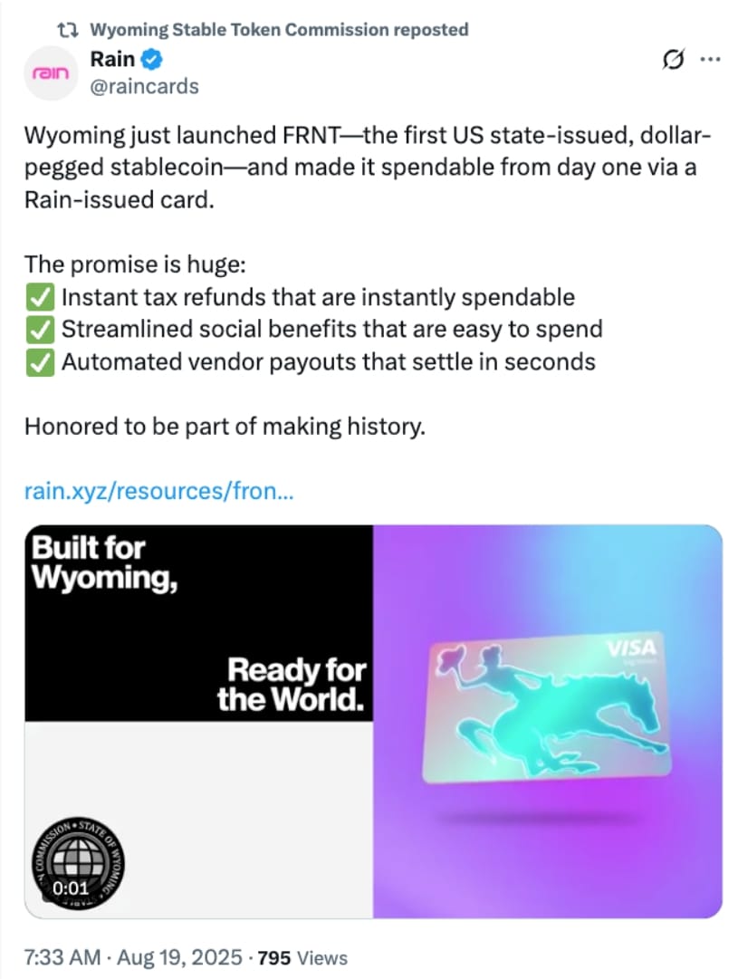 Wyoming Stable Token.