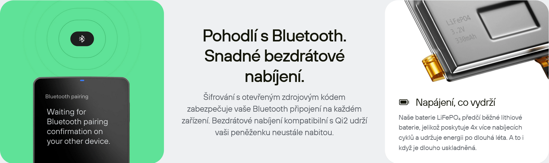 Díky připojení skrze Bluetooth odpadá vždy potřeba vytahovat a připojovat kabel. 