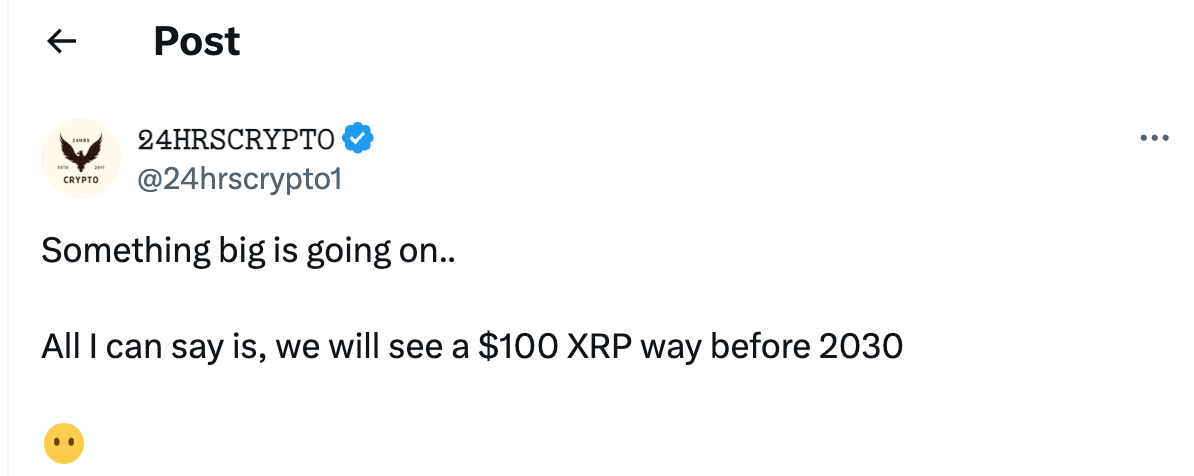 Scénář 2: XRP za 100 USD