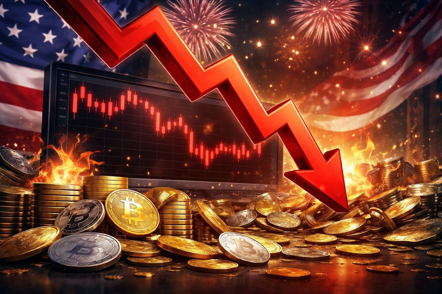 Pondělní krvavá lázeň, Bitcoin smetl pozice za 120 milionů