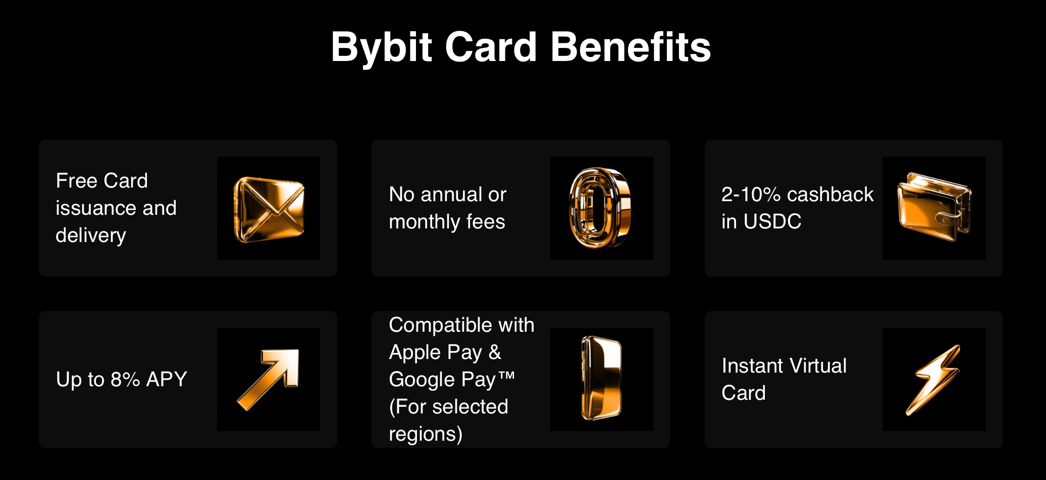 Výhody Bybit karty. Zdroj: bybit.eu