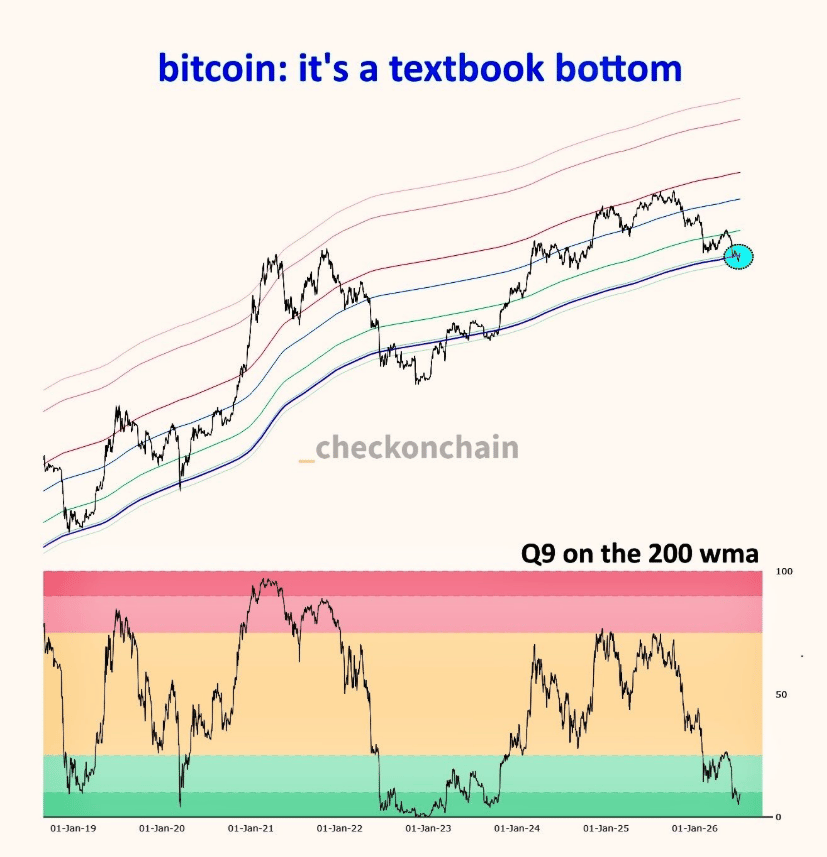 Vývoj kurzu BTC/USD spolu s 200týdenním jednoduchým klouzavým průměrem (200W SMA). Tohle je učebnicové dno bitcoinu. Prakticky všechny indikátory signalizující dno už vyslaly signál nebo ho právě vysílají. Zpětně to bude naprosto zřejmé.