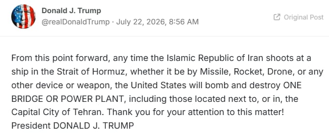 Příspěvek Donalda Trumpa ohledně Íránu