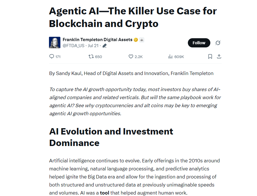 franklin templeton agentní ai X