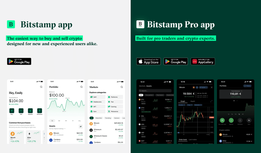 aplikace bitstamp