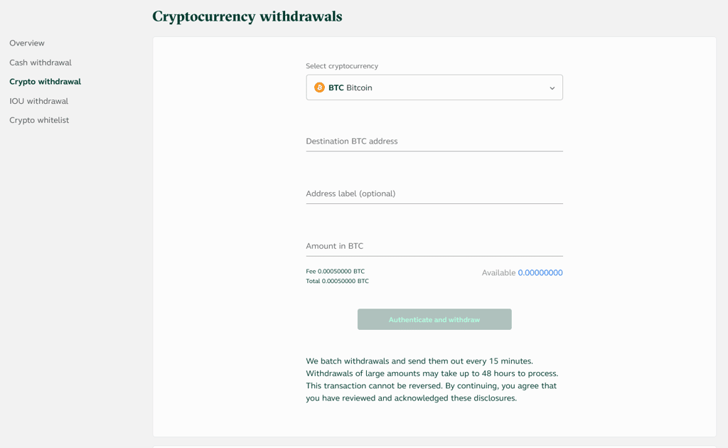 bitstamp výběr