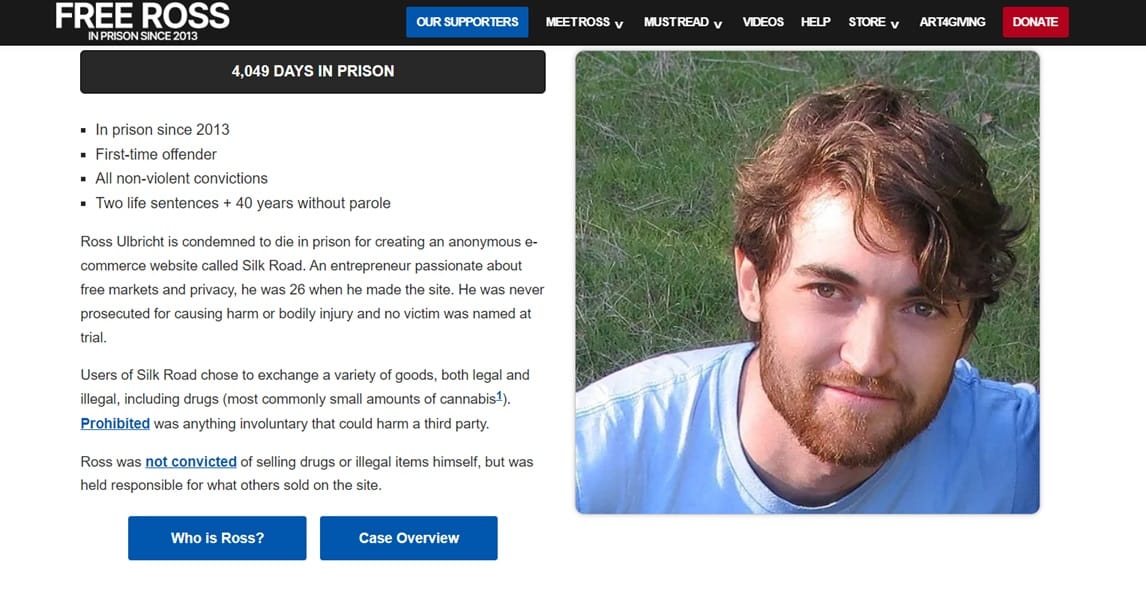 Ross Ulbricht a kampaň na jeho propuštění.