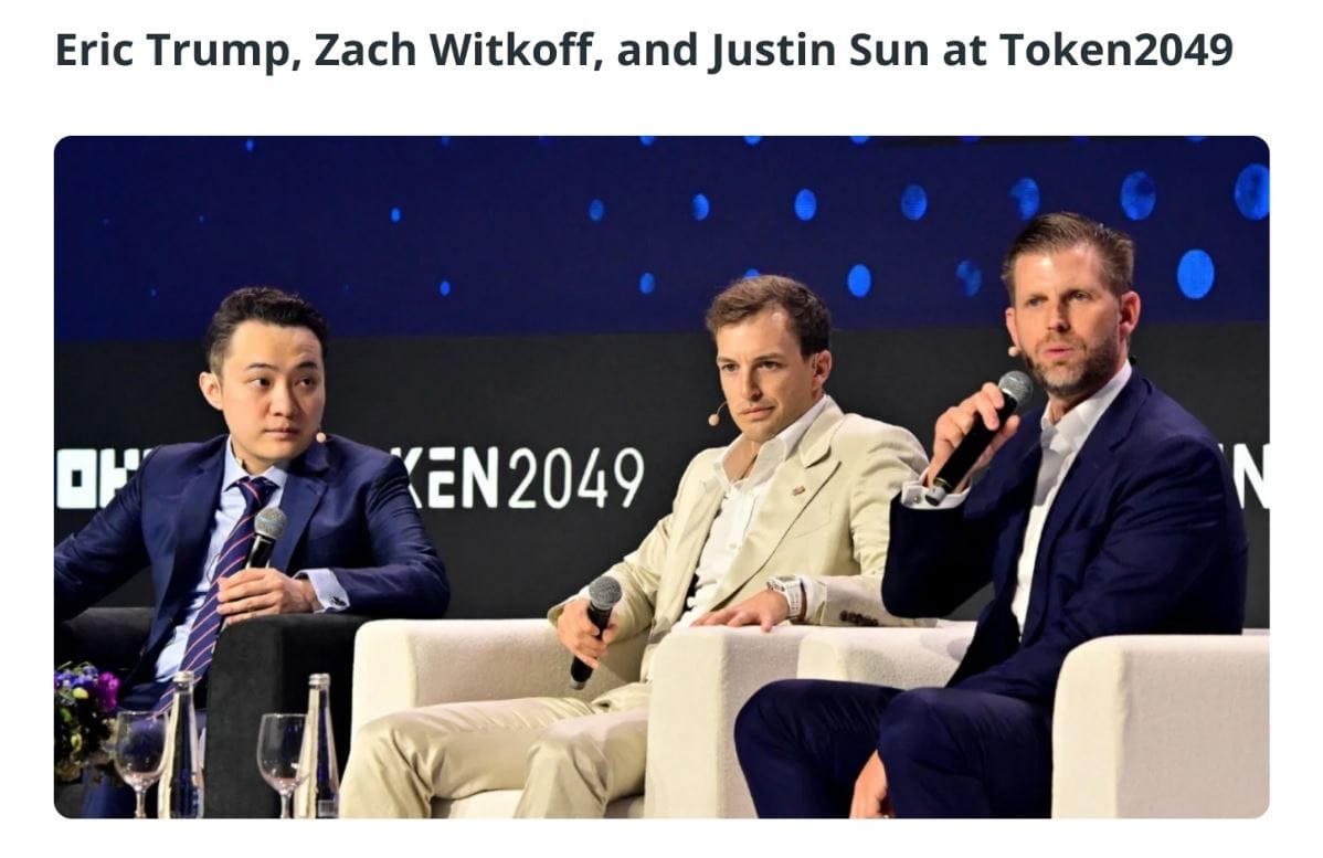 Diskuze o kryptoměnách a budoucnosti financí na konferenci Token2049 v Dubaji. Zdroj: MiddleEastEye