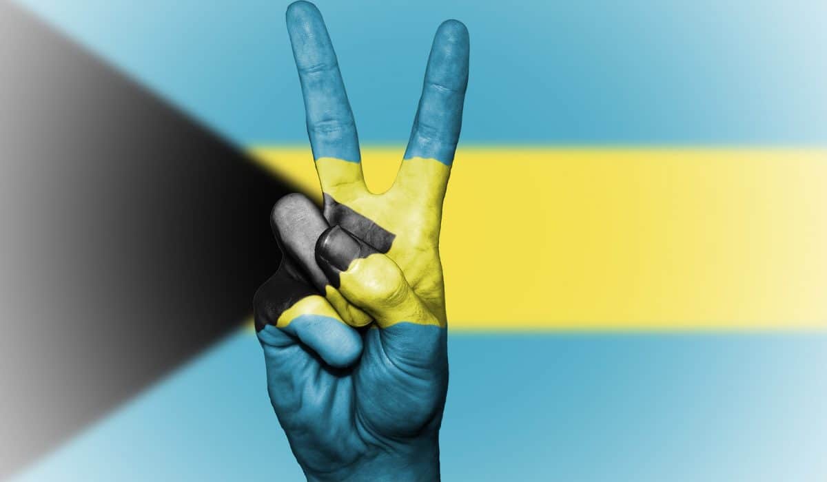 vlajka, ruka, Bahamy