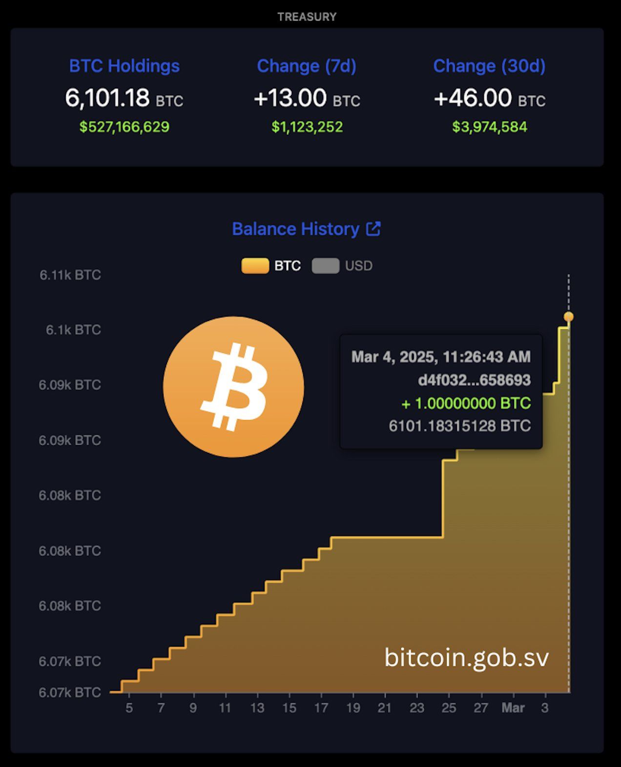 El Salvador kupuje další bitcoiny do svoji rezervy