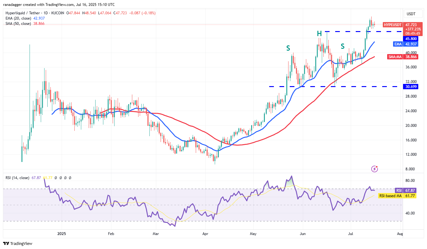 Denní graf HYPE/USDT. Zdroj: Cointelegraph/TradingView