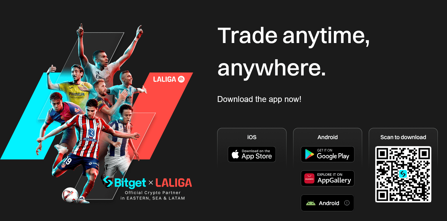 Bitget aplikace je dostupná pro Android i iOS. 