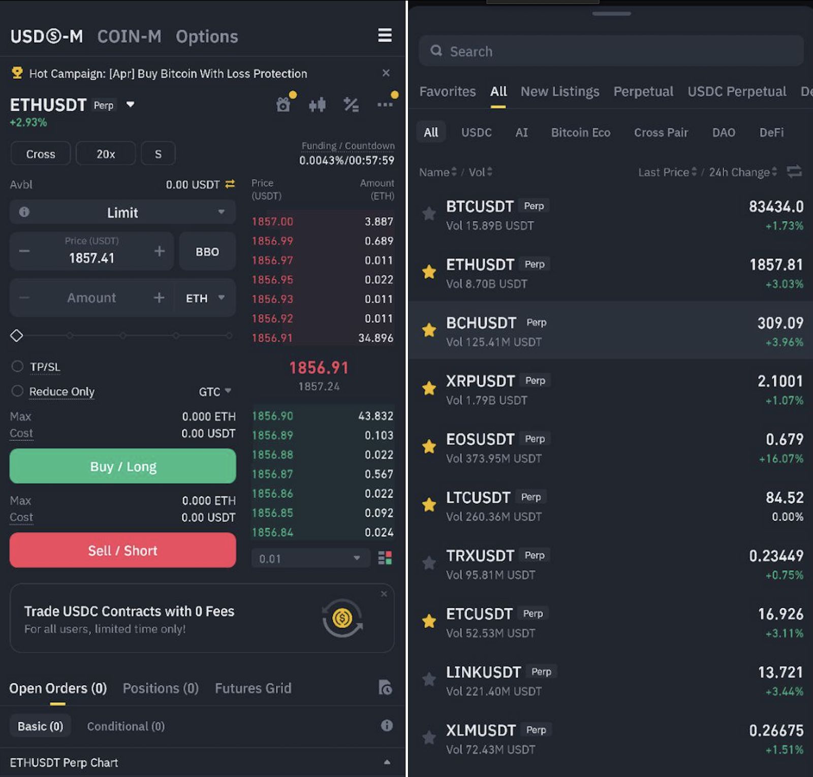 USDT je dostupný pro perpetual trading na Binance