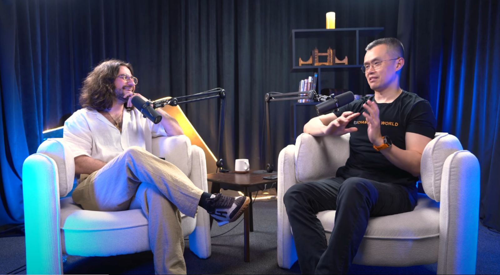 Changpeng Zhao v pořadu Rug Radio. Zdroj: YouTube