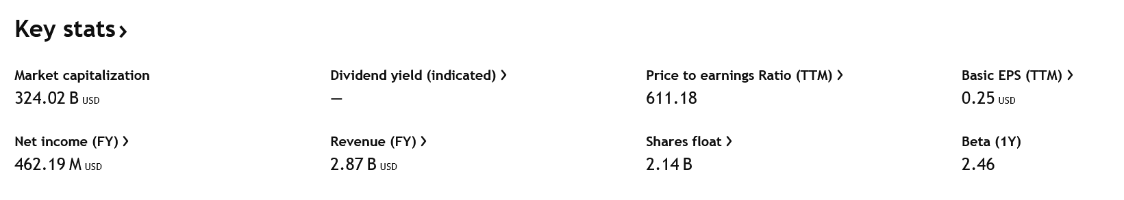 Klíčové údaje o společnosti Palantir. 