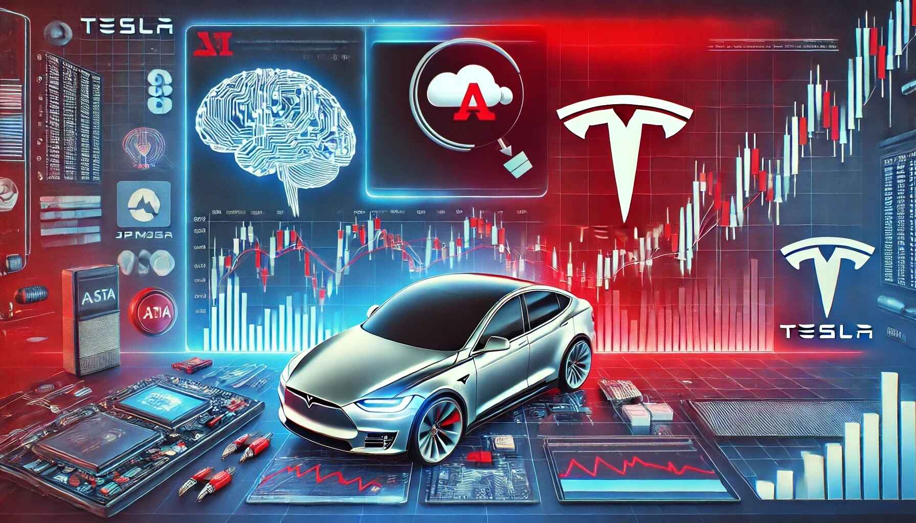 5 velkých analytických pohybů v oblasti AI: Akcie Tesly čelí výraznému riziku poklesu