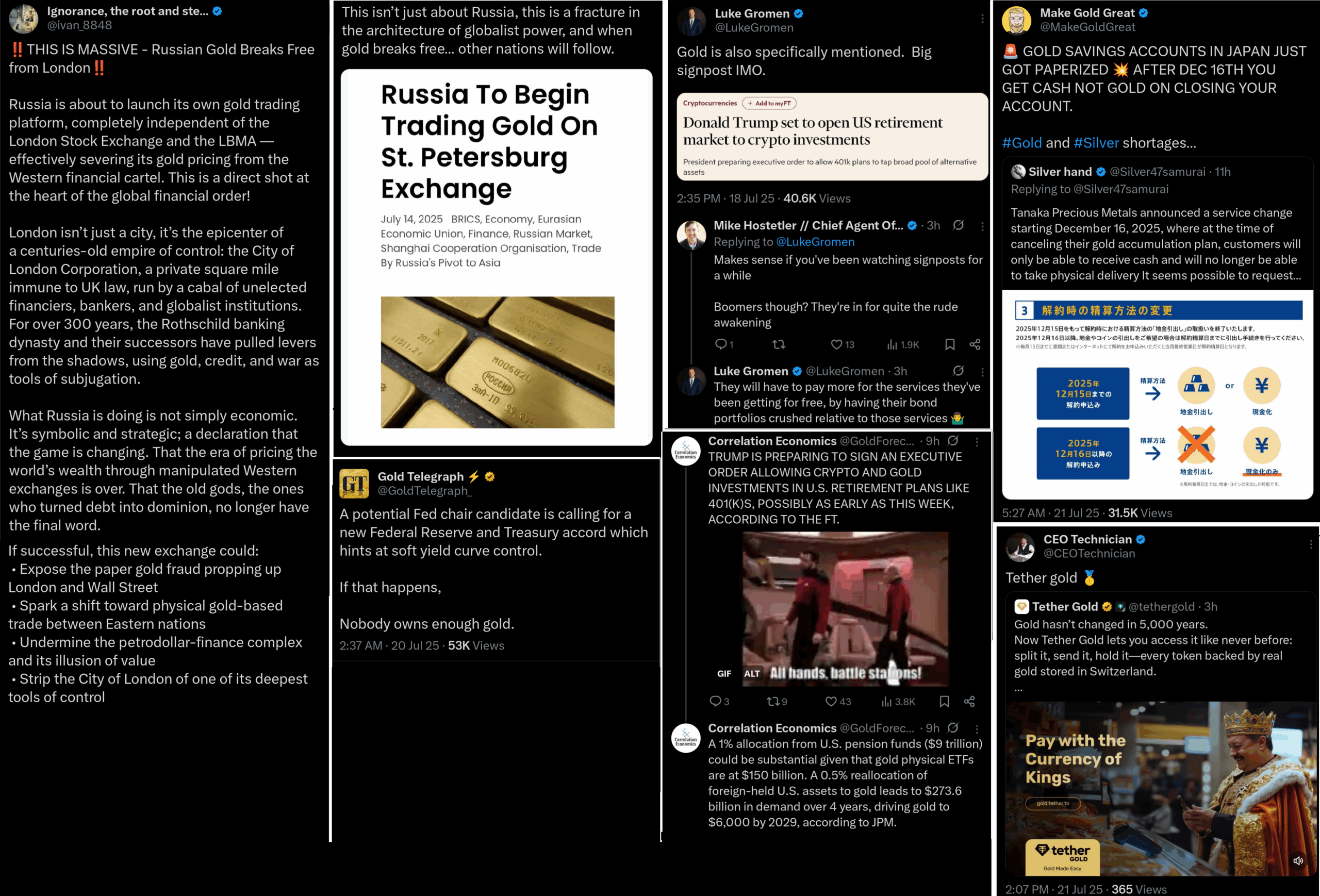 Novinky na trhu drahých kovů ženou cenu zlata výše, 