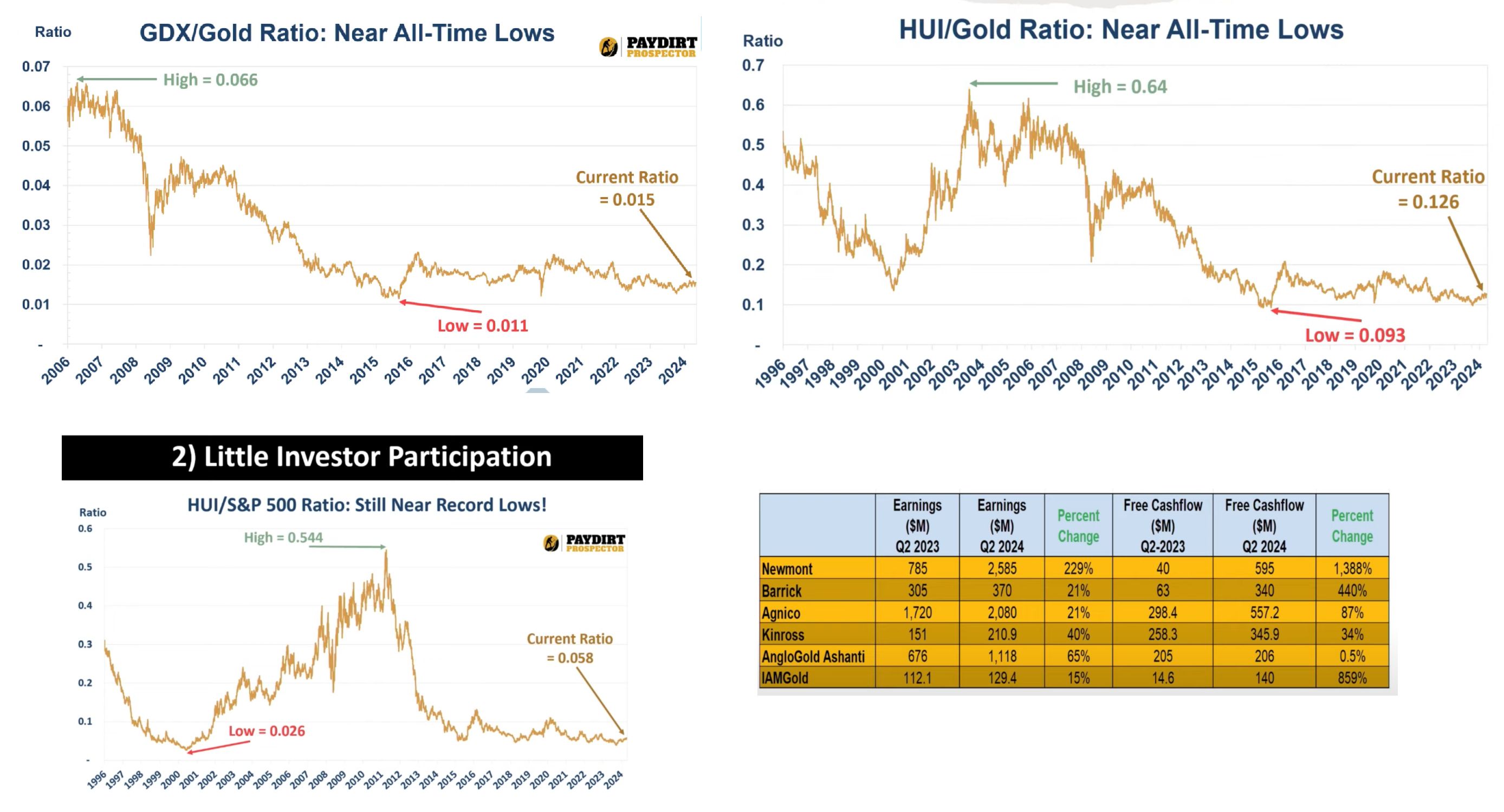 Sentiment investorů pro sektor drahých kovů na historickém minimu, 