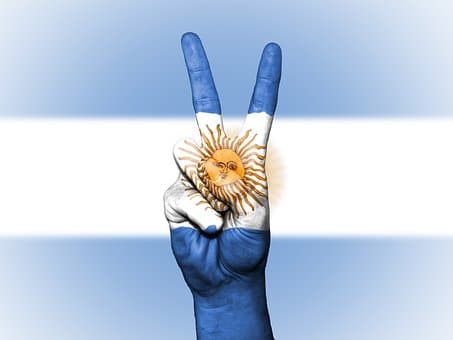 ruka, vlajka, Argentina