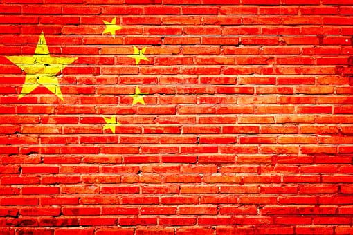 zeď, čínská vlajka
