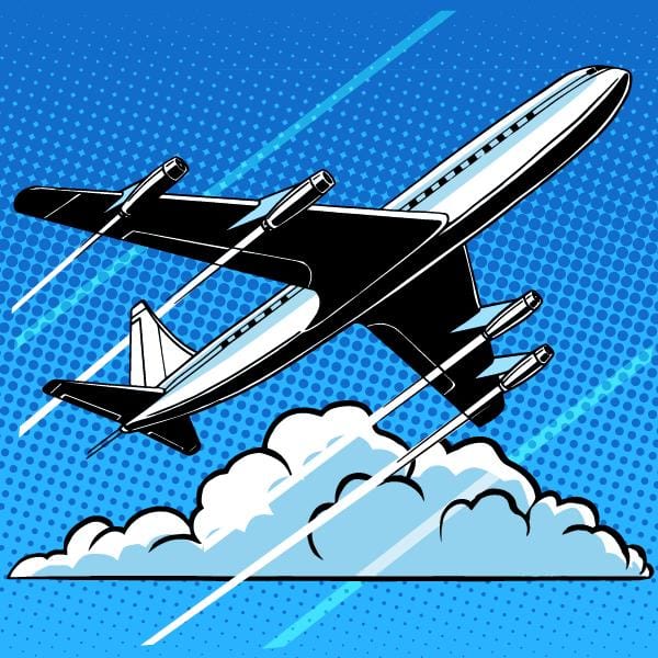 letecká, letadlo, let, cestovní, cestovat, blockchain