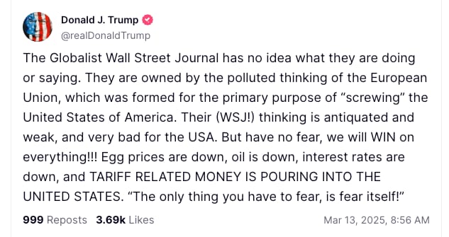 Trump kritizuje WSJ