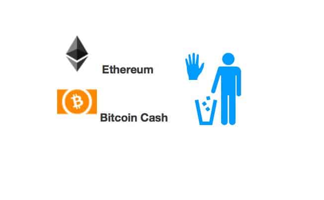 Bitcoin Cash, Ethereum