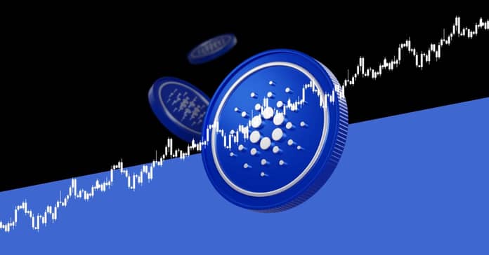 Cardano na modrém pozadí cena.