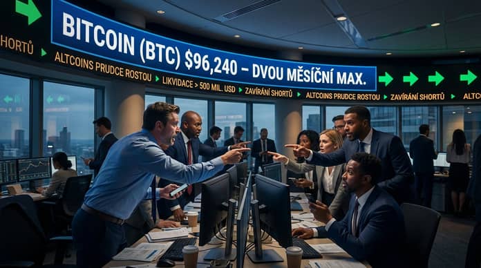 Bitcoin na dvouměsíčním vrcholu: 96 240 $ a altcoiny letí vzhůru!