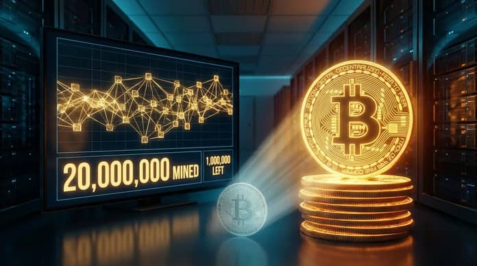 bitcoin 20 mln vytěženo