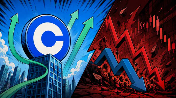 COINBASE cena akcie kryptoměnová burza