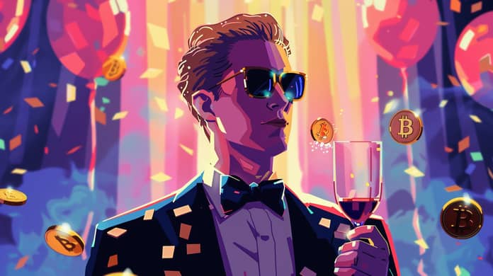 bitcoin party rekord USD oslava ETF