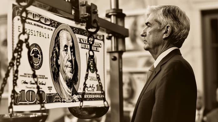 Jerome Powell základní sazba usa usd dolar váhy fed inflace