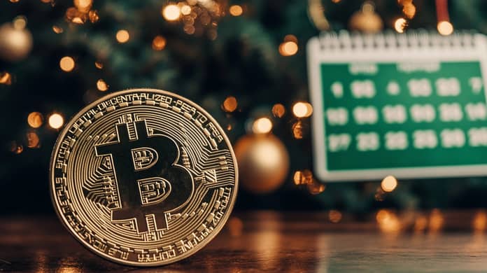 bitcoin btc vanoce rok kalendar midjourney