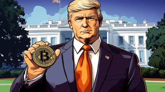 bitcoin btc Donald Trump White house USA midjourney